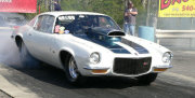 WHITE 2ND-GEN CAMARO WITH STRIPES